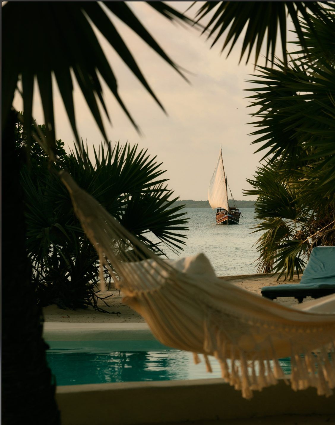 A long, easy day at sea, hammock and shade aboard Kilindini