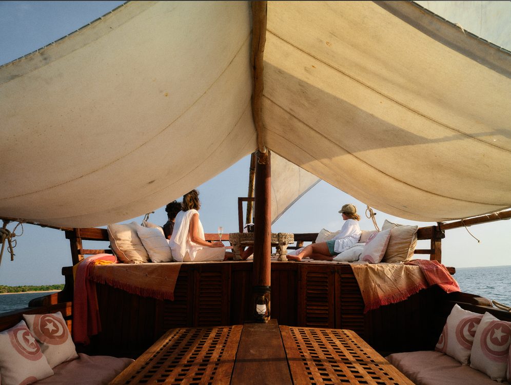 Sleeping on deck under the stars on Kilindini