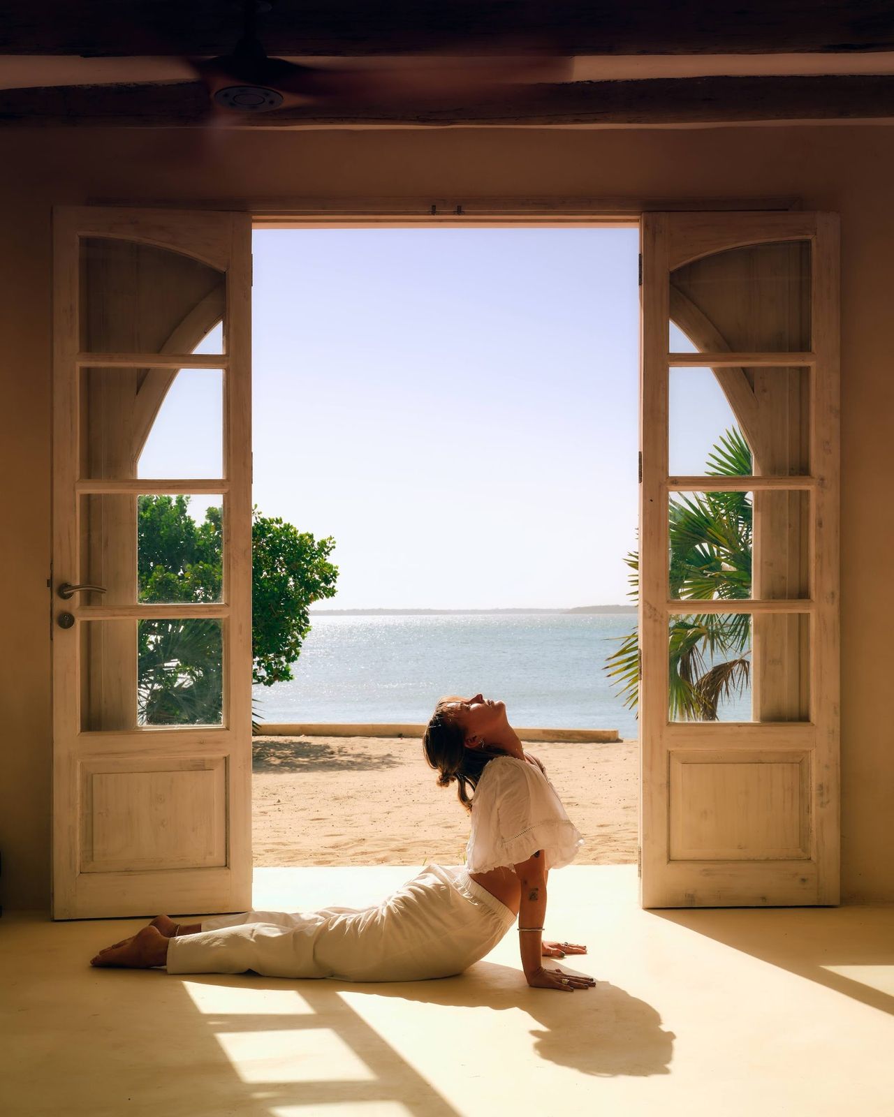 Yoga on the deck