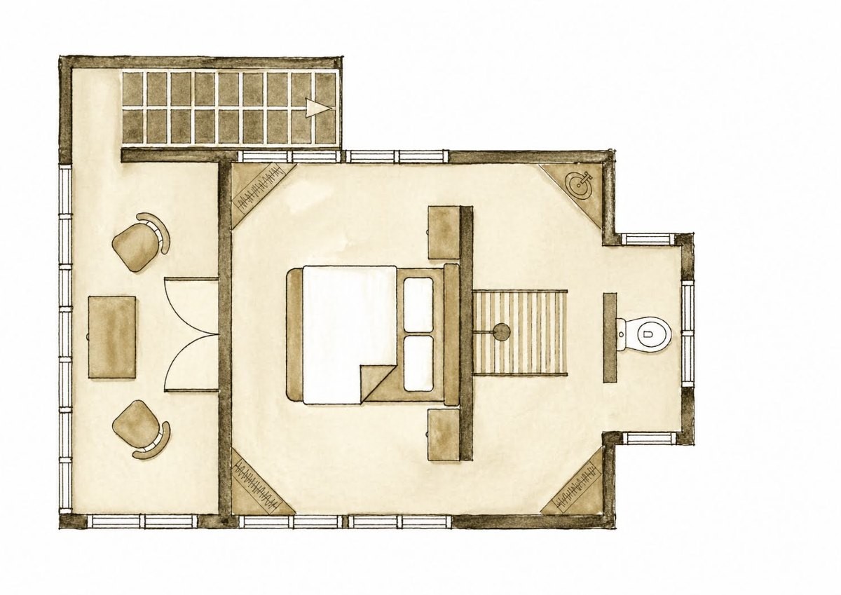 Moana cabana floor plan — first floor